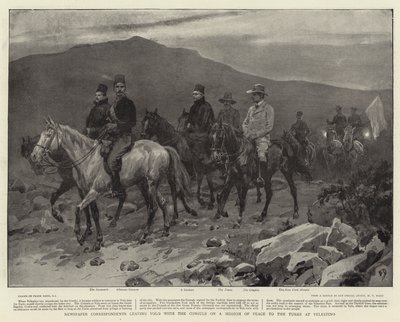 Correspondants de presse quittant Volo avec les consuls en mission de paix auprès des Turcs à Velestino - Frank Dadd